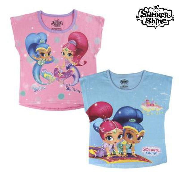 Barn T-shirt med kortärm Shimmer and Shine 6466 Rosa (storlek 4 år)