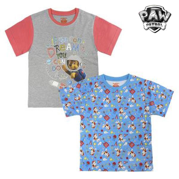 Barn T-shirt med kortärm The Paw Patrol 6961 Grå (storlek 2 år)