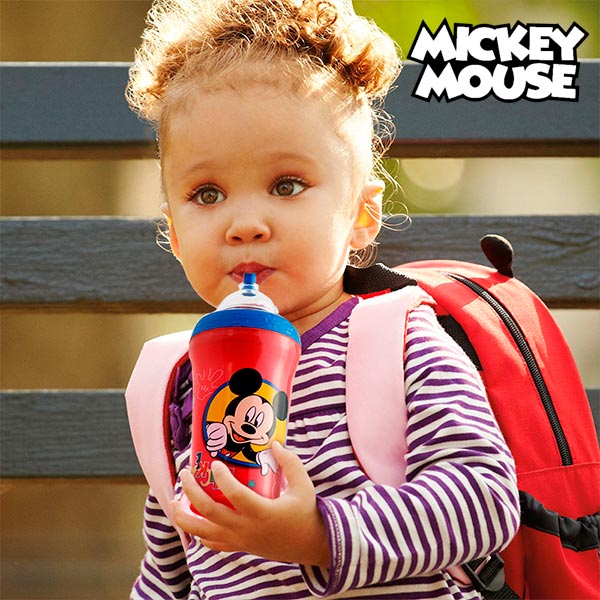 Sugrörsbägare med Musse Pigg och Långben