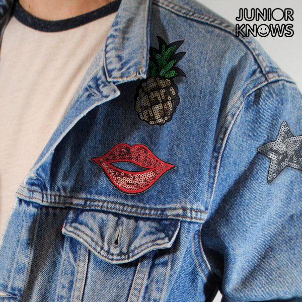 Broderade klädmärken Junior Knows (3 st)