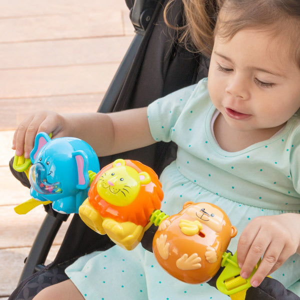 Leksak med ljus och ljud för barnvagn